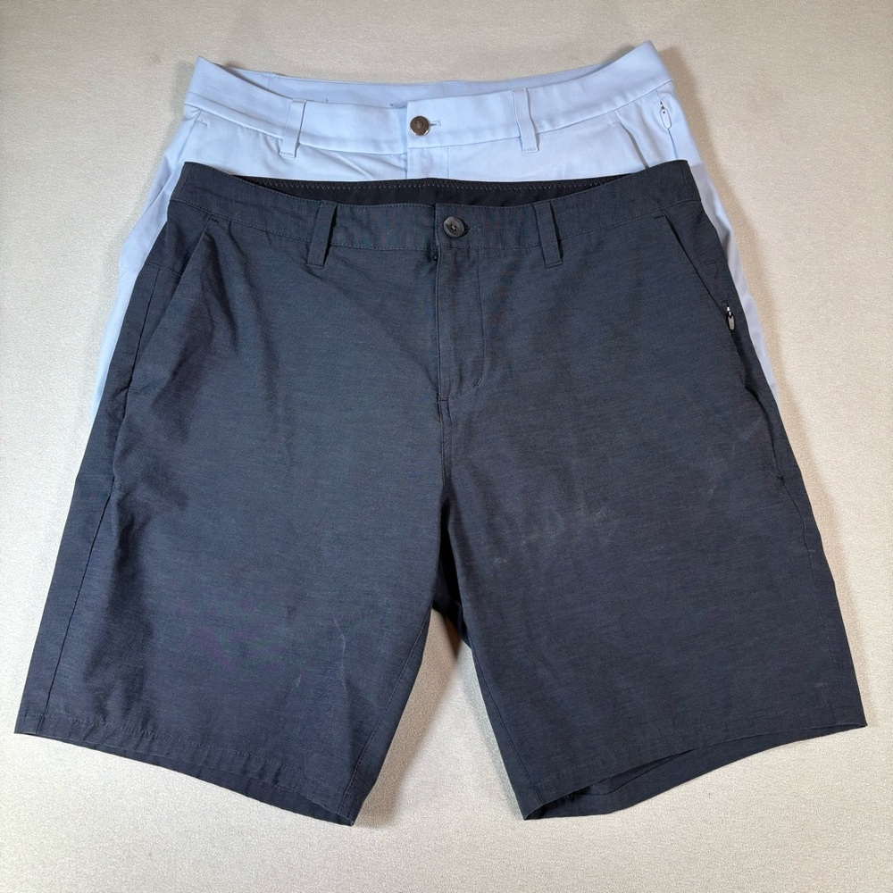 Bundle of Lululemon, Vuori Mens Shorts Size 32 Blue Gray